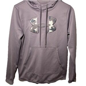 Under Armour Women's Fleece Big Logo Camo/Shine Hoodie Women's Size S Slate Plum